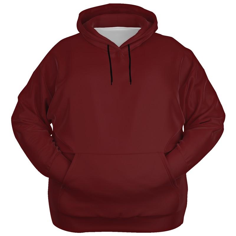 Dark Midtone Red Hoodie (C0M80Y60K80) - Ghost Front PLUS