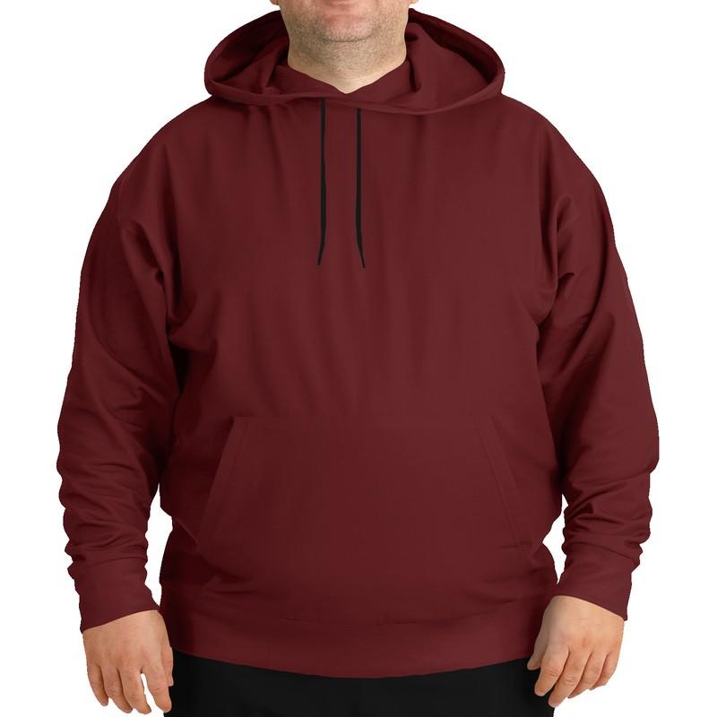 Dark Midtone Red Hoodie (C0M80Y60K80) - Man Front PLUS