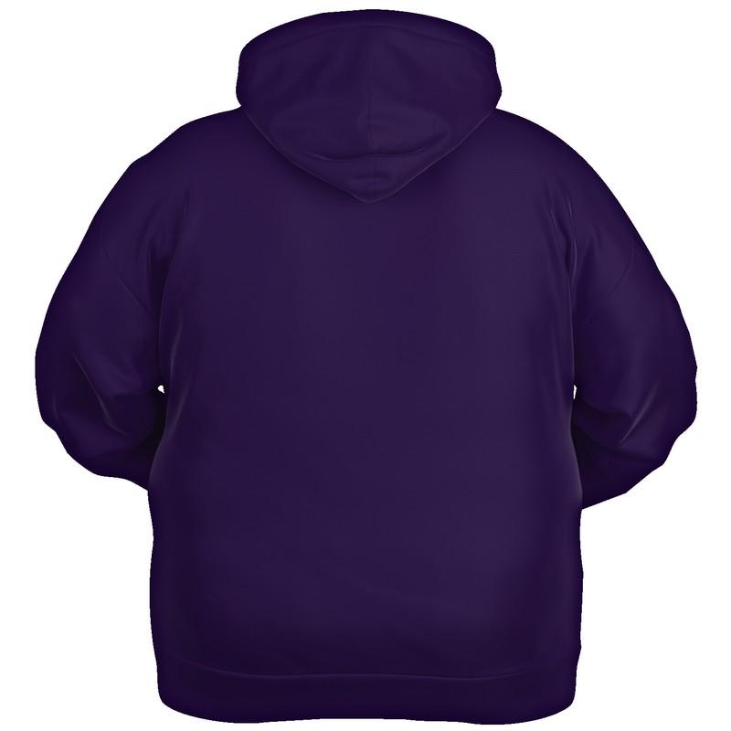 Dark Midtone Violet Hoodie (C70M80Y0K80) - Ghost Back PLUS