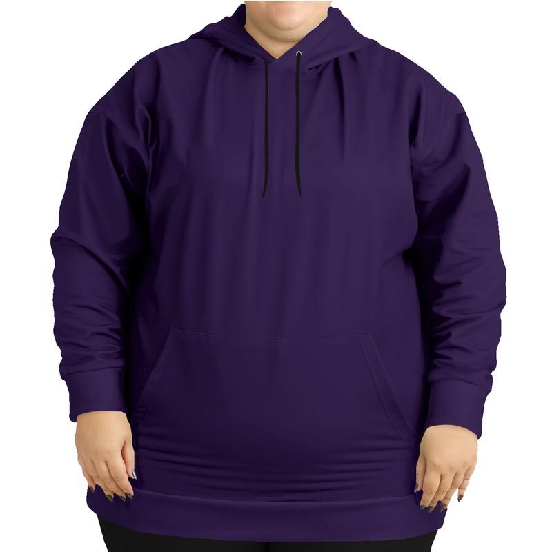 Dark Midtone Violet Hoodie (C70M80Y0K80) - Woman Front PLUS