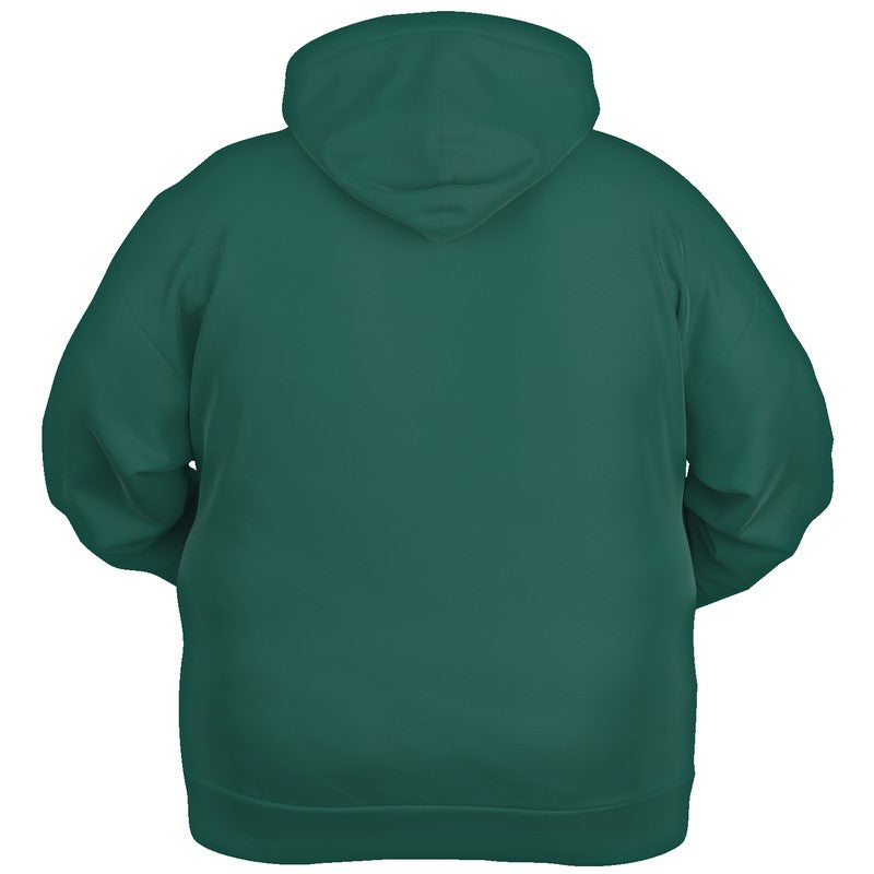 Dark Muted Blue-Green Hoodie PLUS (BG-MU-DA) - Ghost Back PLUS