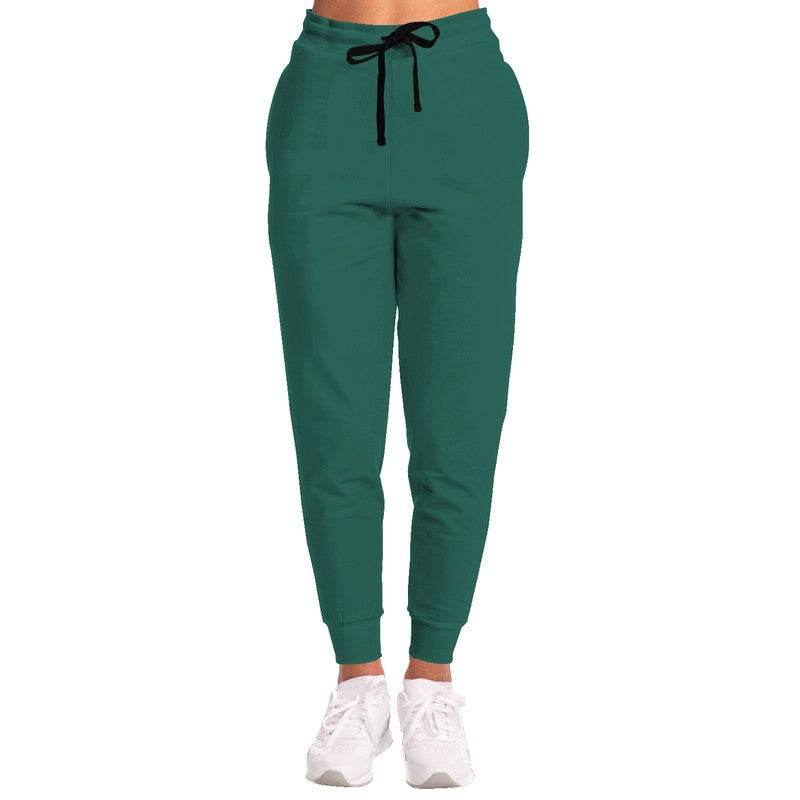 Dark Muted Blue-Green Joggers (BG-MU-DA) - Woman Front