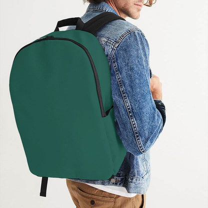 Dark Muted Blue-Green Waterproof Backpack (BG-MU-DA) - Man CloseUp