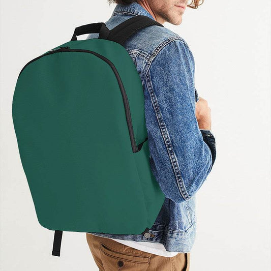 Dark Muted Blue-Green Waterproof Backpack (BG-MU-DA) - Man CloseUp