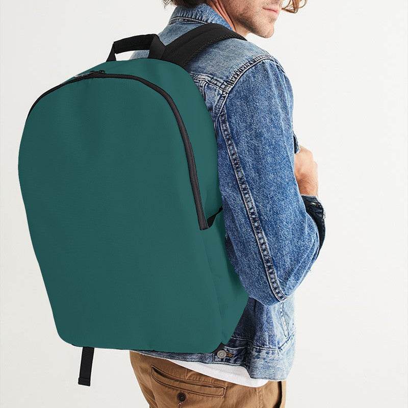 Dark Muted Blue-Green Waterproof Backpack (CBG2-MU-DA) - Man CloseUp