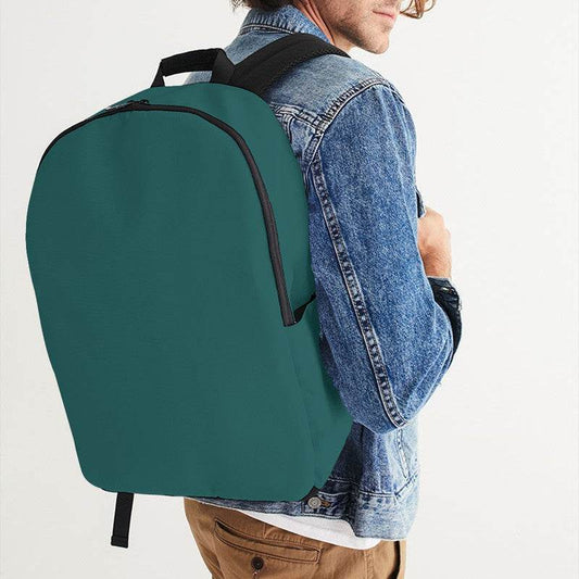 Dark Muted Blue-Green Waterproof Backpack (CBG2-MU-DA) - Man CloseUp