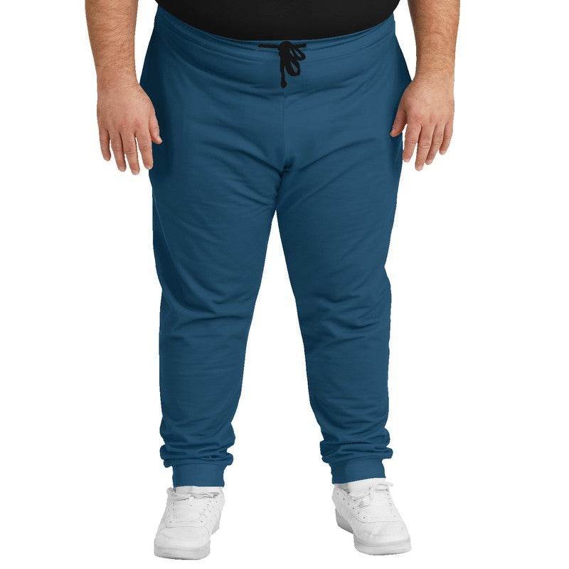 Dark Muted Blue Joggers PLUS (B-MU-DA) - Man Front PLUS