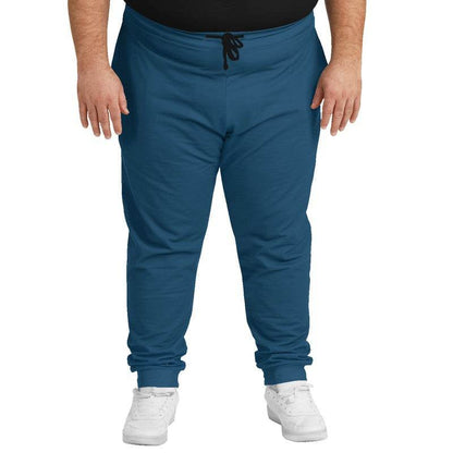 Dark Muted Blue Joggers PLUS (B-MU-DA) - Man Front PLUS