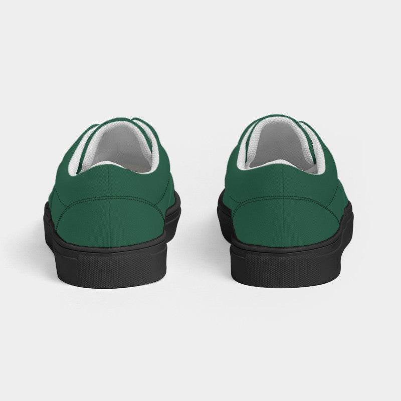 Dark Muted Green Men's Canvas Sneakers (BGG2-MU-DA) - Back