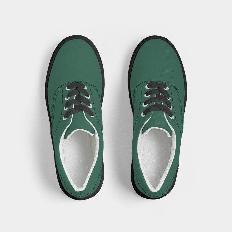 Dark Muted Green Men's Canvas Sneakers (BGG2-MU-DA) - Top