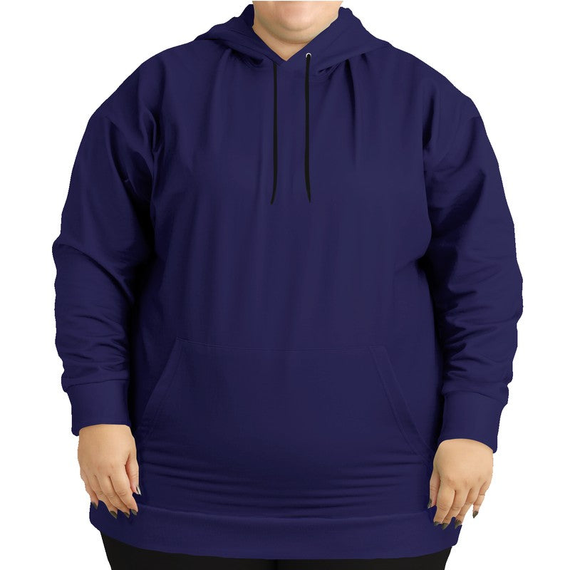 Dark Muted Indigo Hoodie PLUS (PUI2-MU-DA) - Woman Front PLUS