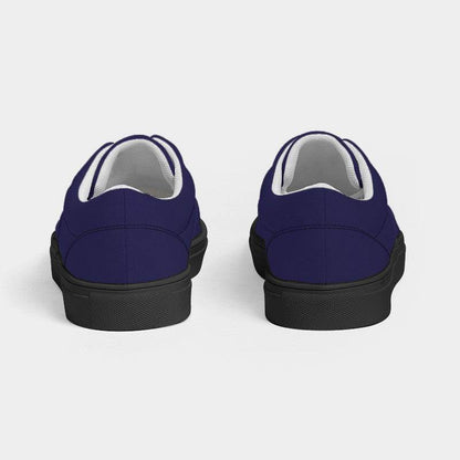 Dark Muted Indigo Men's Canvas Sneakers (PUI2-MU-DA) - Back