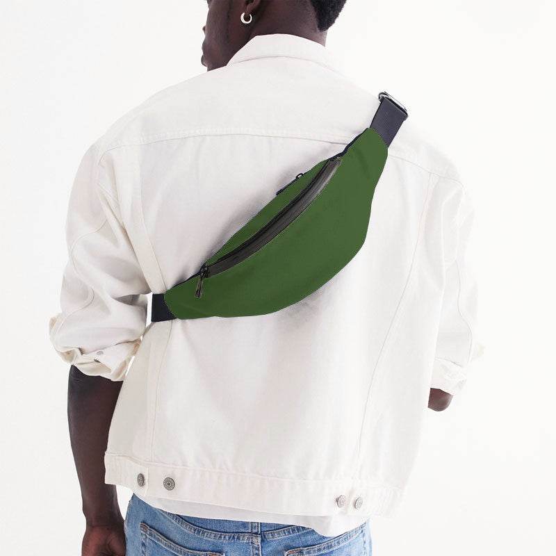 Dark Muted Lime Belt Bag (GL2-MU-DA) - Man Back