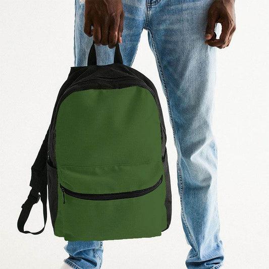 Dark Muted Lime Canvas Backpack (GL2-MU-DA) - Man Holding