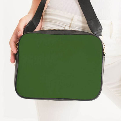Dark Muted Lime Crossbody Bag (GL2-MU-DA) - Woman Front CloseUp