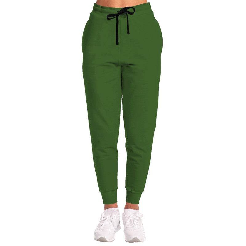 Dark Muted Lime Joggers (GL2-MU-DA) - Woman Front