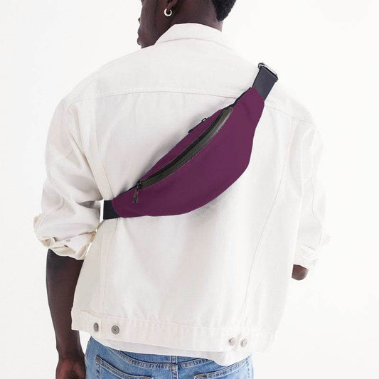 Dark Muted Magenta Belt Bag (PIM2-MU-DA) - Man Back