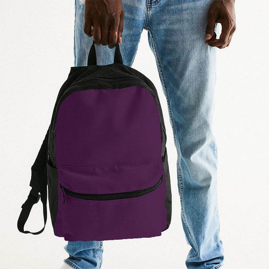 Dark Muted Magenta Canvas Backpack (M-MU-DA) - Man Holding