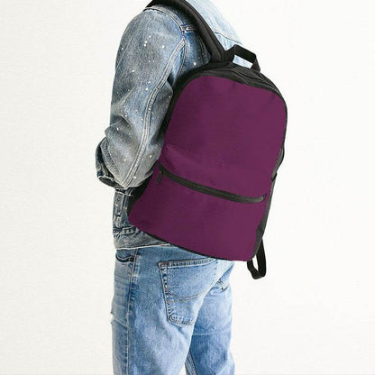 Dark Muted Magenta Canvas Backpack (PIM2-MU-DA) - Man Back CloseUp