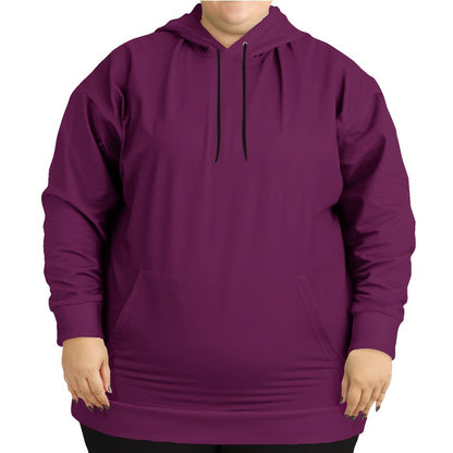 Dark Muted Magenta Hoodie PLUS (PIM2-MU-DA) - Woman Front PLUS