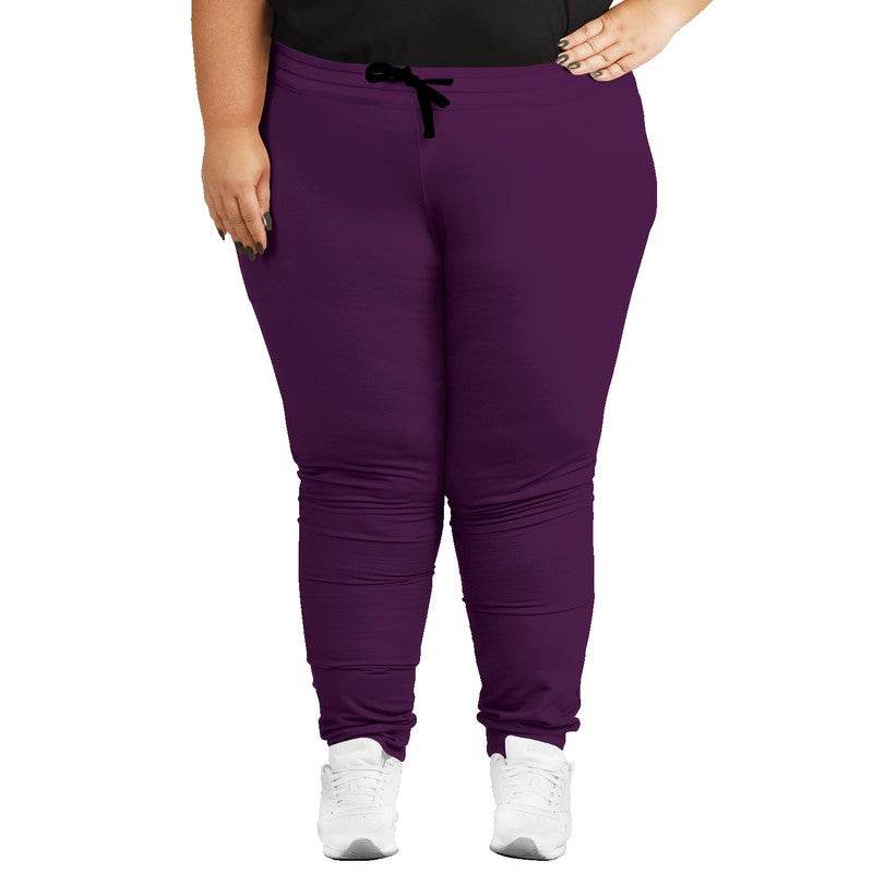 Dark Muted Magenta Joggers PLUS (M-MU-DA) - Woman Front PLUS