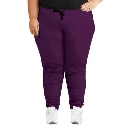 Dark Muted Magenta Joggers PLUS (M-MU-DA) - Woman Front PLUS