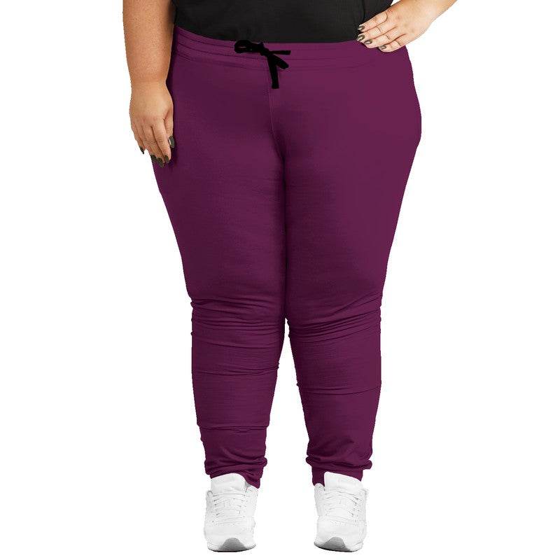 Dark Muted Magenta Joggers PLUS (PIM2-MU-DA) - Woman Front PLUS