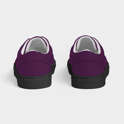 Dark Muted Magenta Men's Canvas Sneakers (M-MU-DA) - Back