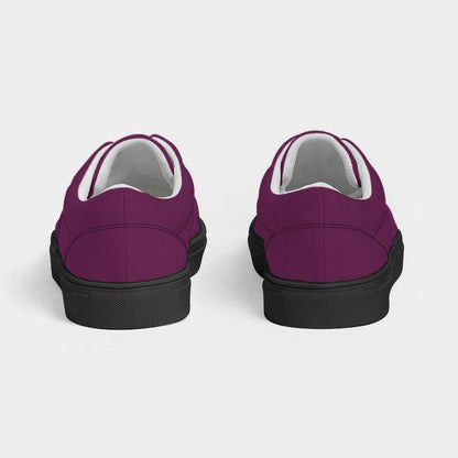 Dark Muted Magenta Men's Canvas Sneakers (PIM2-MU-DA) - Back