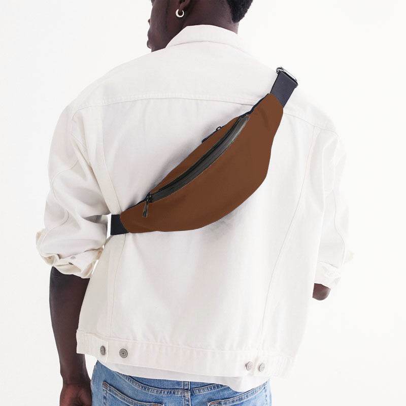 Dark Muted Orange Belt Bag (OR2-MU-DA) - Man Back