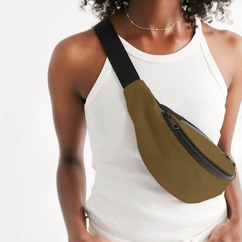 Dark Muted Orange Belt Bag (YO2-MU-DA) - Woman Front CloseUp