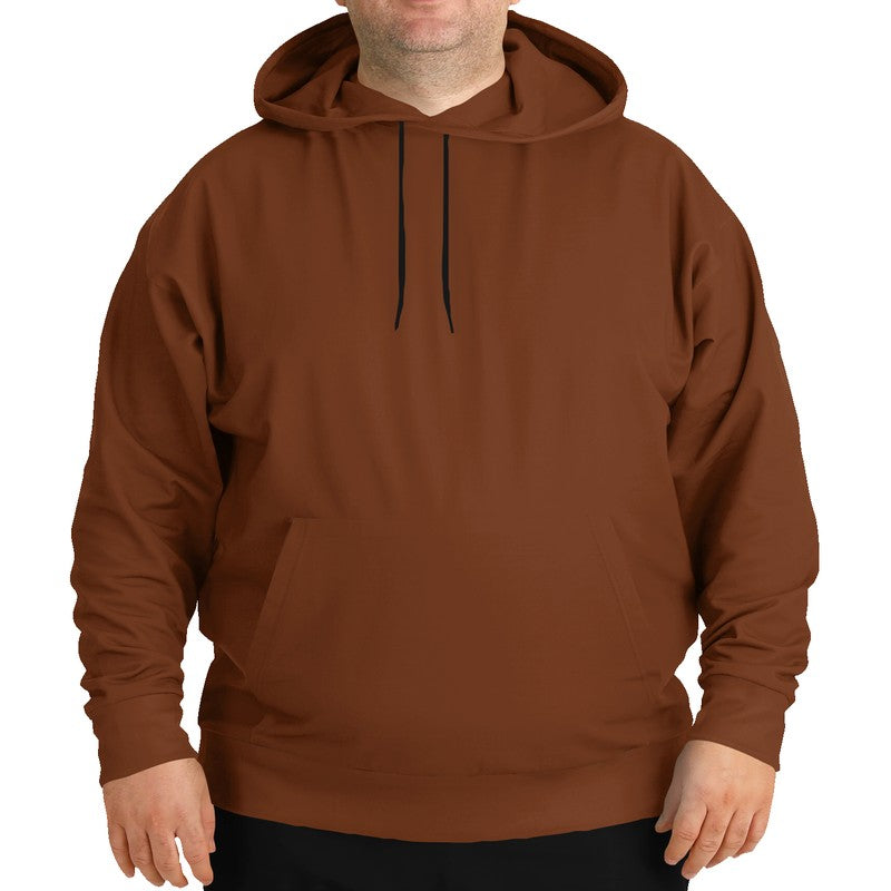 Dark Muted Orange Hoodie PLUS (OR2-MU-DA) - Man Front PLUS