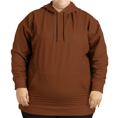 Dark Muted Orange Hoodie PLUS (OR2-MU-DA) - Woman Front PLUS