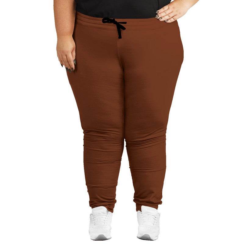 Dark Muted Orange Joggers PLUS (OR2-MU-DA) - Woman Front PLUS