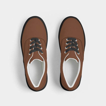 Dark Muted Orange Men's Canvas Sneakers (OR2-MU-DA) - Top