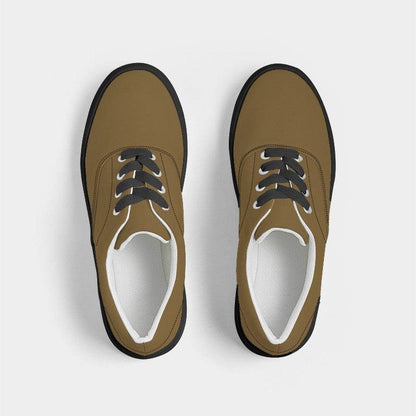 Dark Muted Orange Men's Canvas Sneakers (YO2-MU-DA) - Top