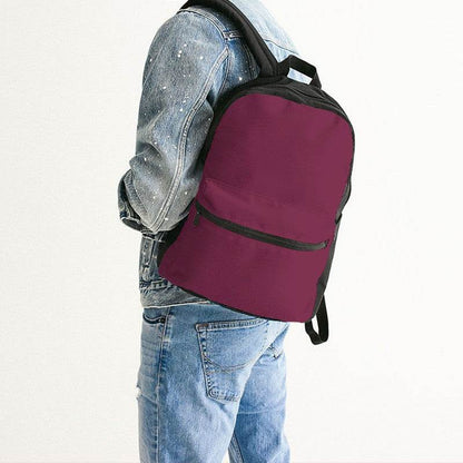 Dark Muted Pink Canvas Backpack (PI-MU-DA) - Man Back CloseUp