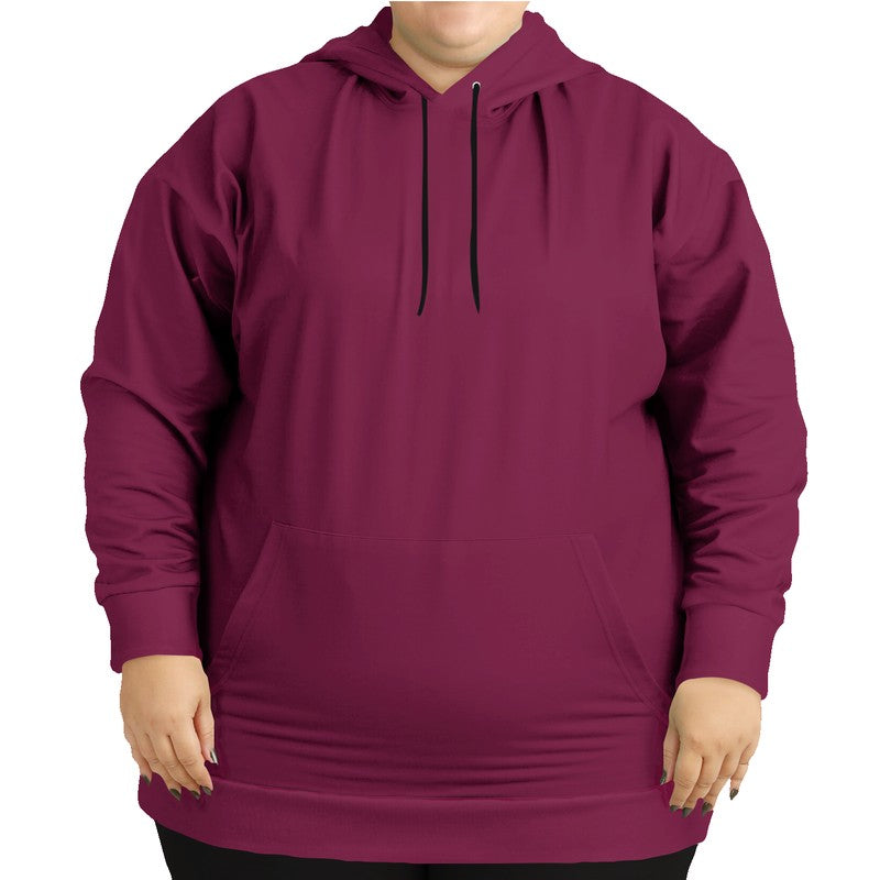 Dark Muted Pink Hoodie PLUS (PI-MU-DA) - Woman Front PLUS