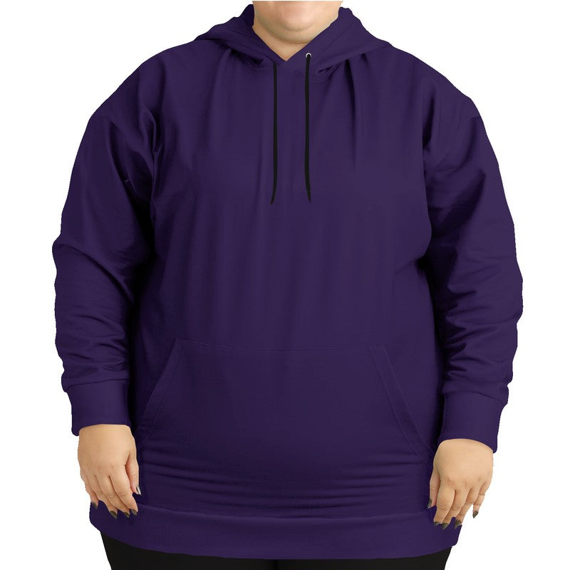 Dark Muted Purple Hoodie PLUS (PU-MU-DA) - Woman Front PLUS