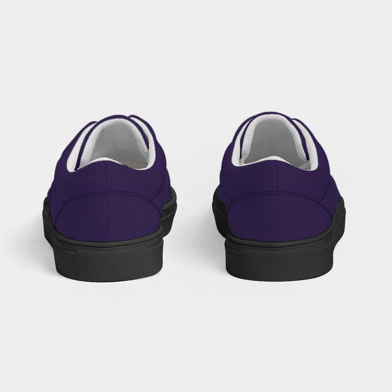 Dark Muted Purple Men's Canvas Sneakers (PU-MU-DA) - Back