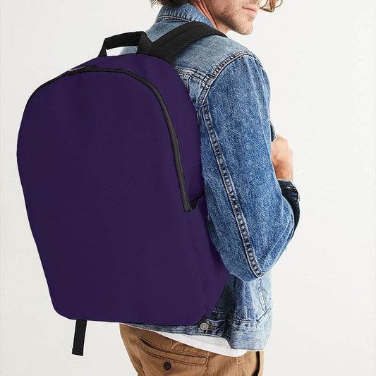Dark Muted Purple Waterproof Backpack (PU-MU-DA) - Man CloseUp