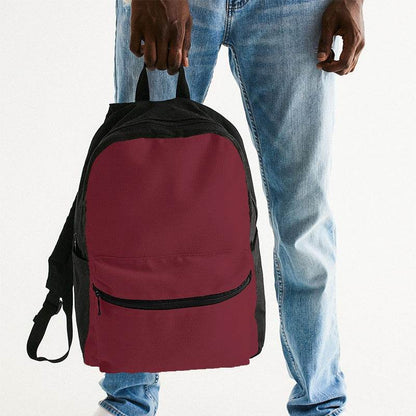 Dark Muted Red Canvas Backpack (RPI2-MU-DA) - Man Holding