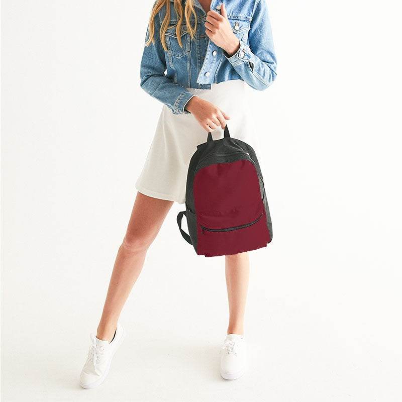 Dark Muted Red Canvas Backpack (RPI2-MU-DA) - Woman