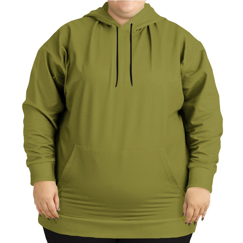 Dark Muted Yellow Hoodie PLUS (LY2-MU-DA) - Woman Front PLUS
