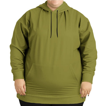 Dark Muted Yellow Hoodie PLUS (LY2-MU-DA) - Woman Front PLUS
