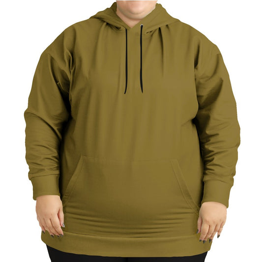 Dark Muted Yellow Hoodie PLUS (Y-MU-DA) - Woman Front PLUS