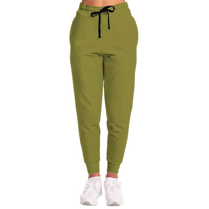 Dark Muted Yellow Joggers (LY2-MU-DA) - Woman Front
