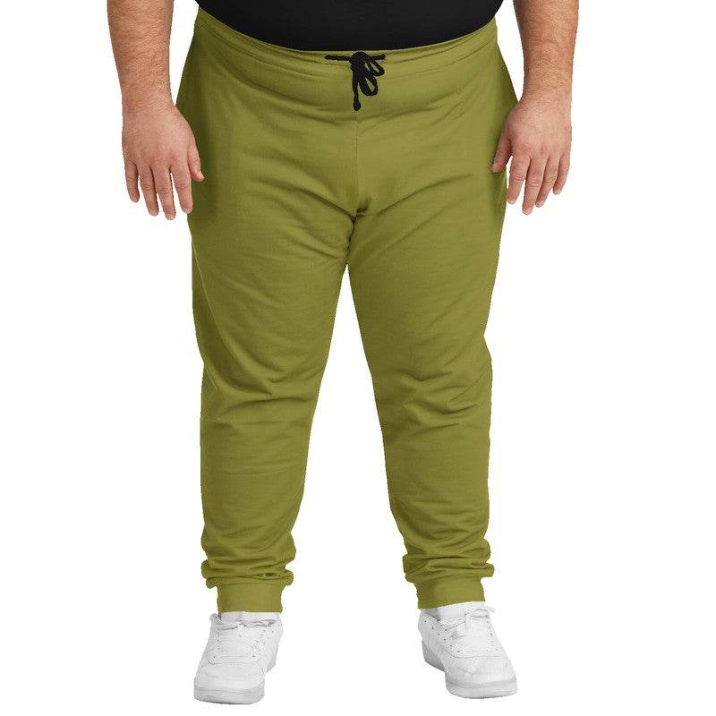 Dark Muted Yellow Joggers PLUS (LY2-MU-DA) - Man Front PLUS