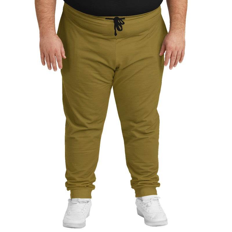 Dark Muted Yellow Joggers PLUS (Y-MU-DA) - Man Front PLUS