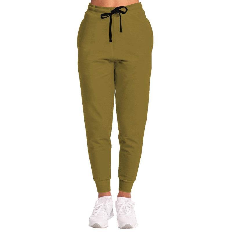 Dark Muted Yellow Joggers (Y-MU-DA) - Woman Front